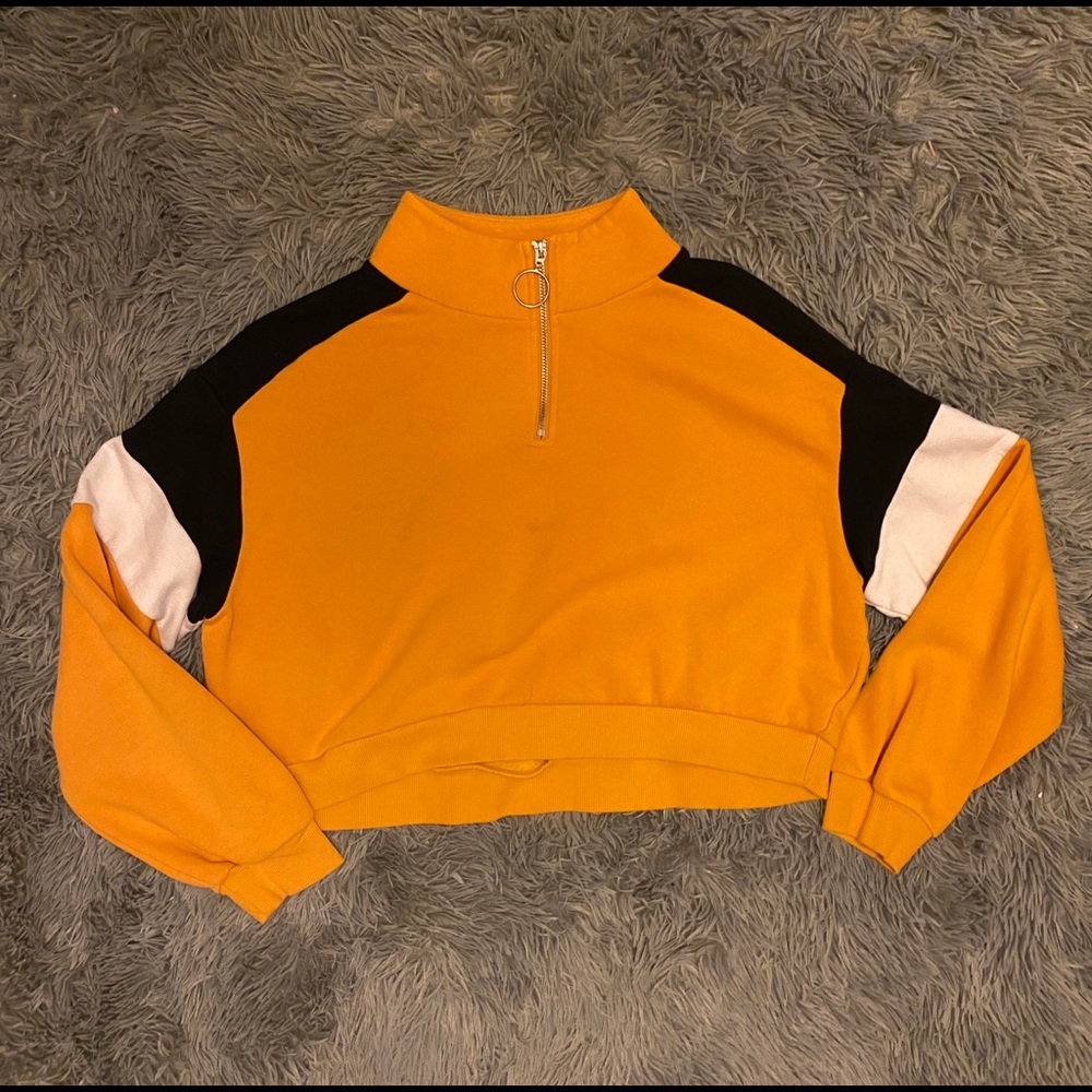 Crop Top Mock Neck Sweater